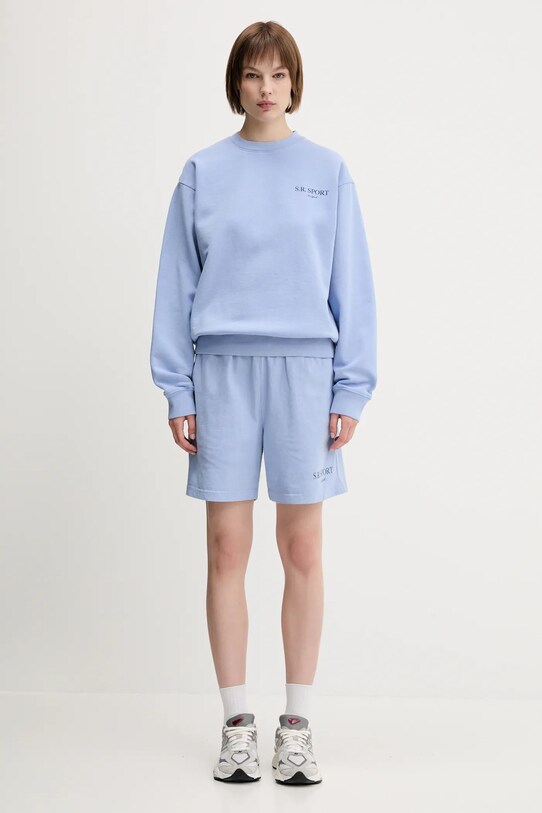 Sporty & Rich cotton sweatshirt Wimbledon ST071612201BL59 blue