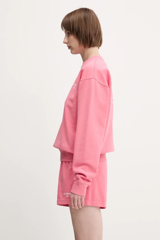 Pamučna dukserica Sporty & Rich Wimbledon ST071612201P139 roza SS25