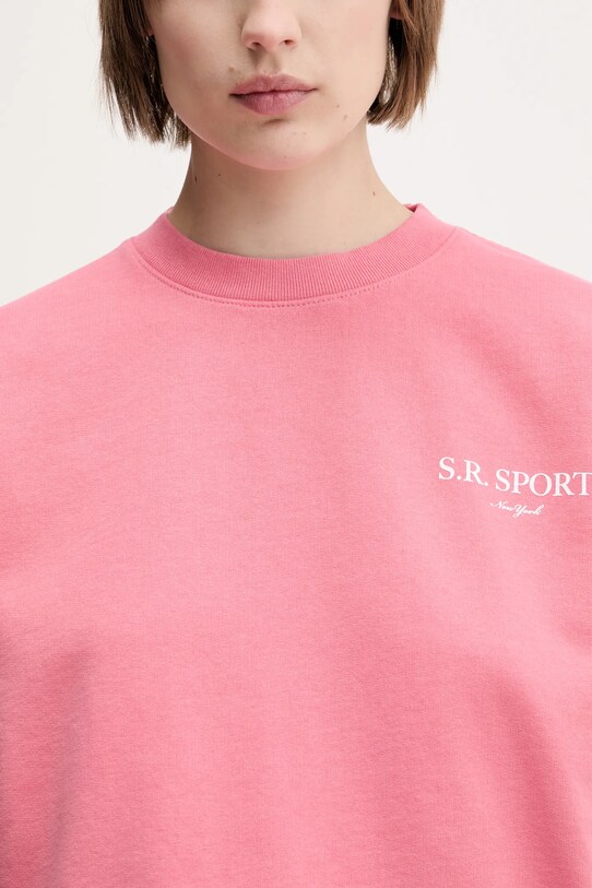Pamučna dukserica Sporty & Rich Wimbledon roza ST071612201P139