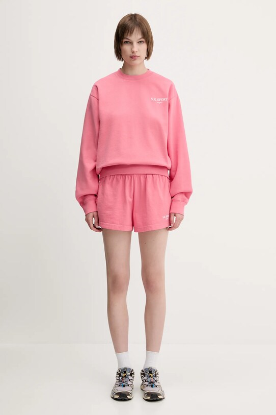 Pamučna dukserica Sporty & Rich Wimbledon ST071612201P139 roza