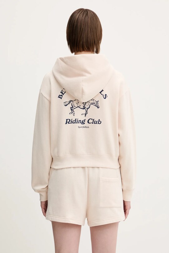 Clothing Sporty & Rich sweatshirt Bh Riding Club Soft Cropped Zip ST083626255CR01 beige