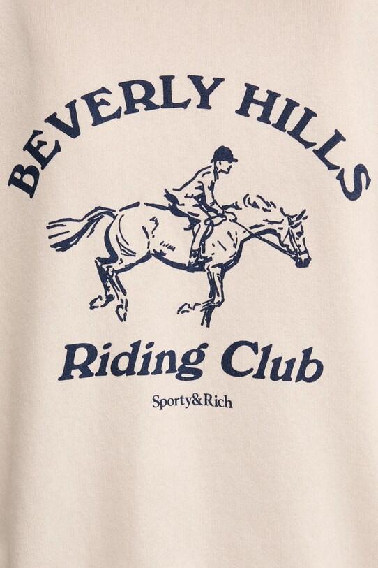 Sporty & Rich sweatshirt Bh Riding Club Soft Cropped Zip ST083626255CR01 beige