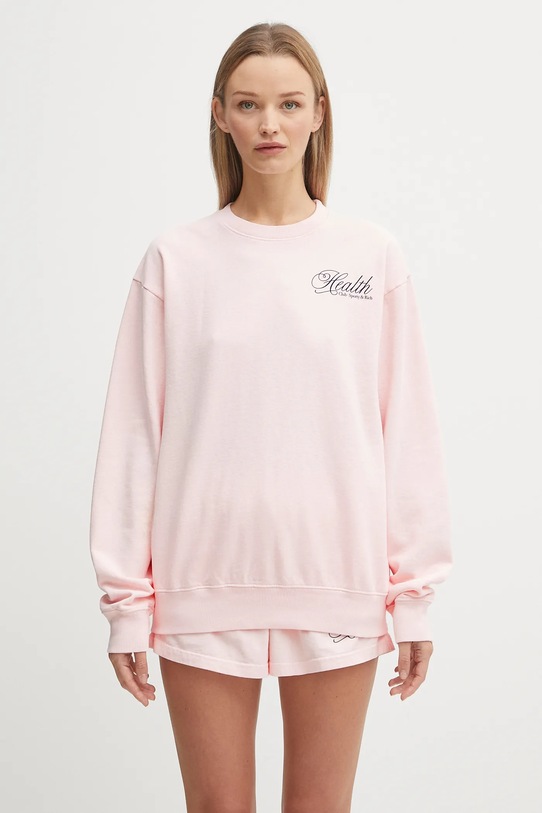 Odzież Sporty & Rich bluza bawełniana Health Script ST071620078P140 różowy