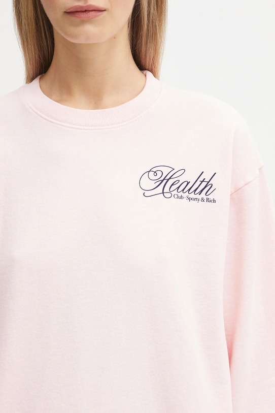 Sporty & Rich bluza bawełniana Health Script różowy ST071620078P140