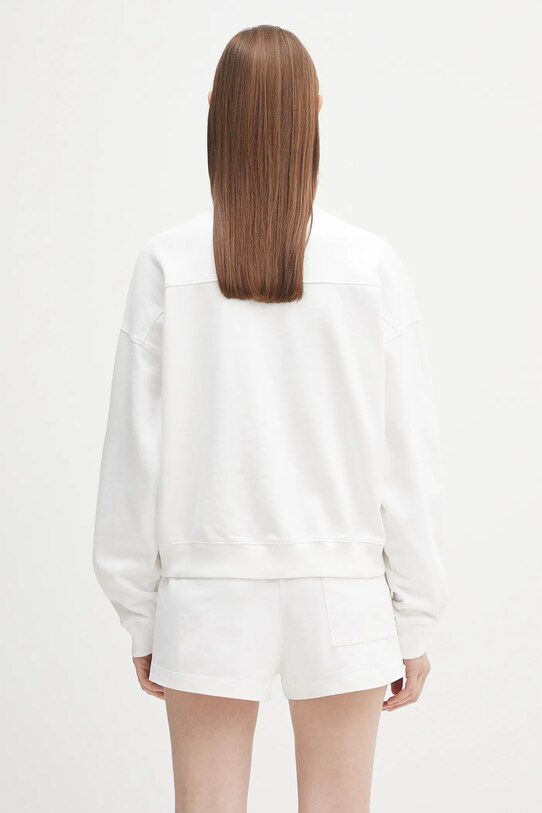 Clothing Sporty & Rich cotton sweatshirt H&W Crest Embroidered Quarter Zip ST073620241WH01 white