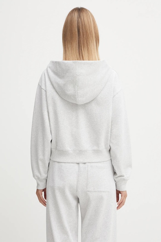 Одежда Хлопковая кофта Sporty & Rich Ny Health Club Cropped Zip ST068602043GY03 серый