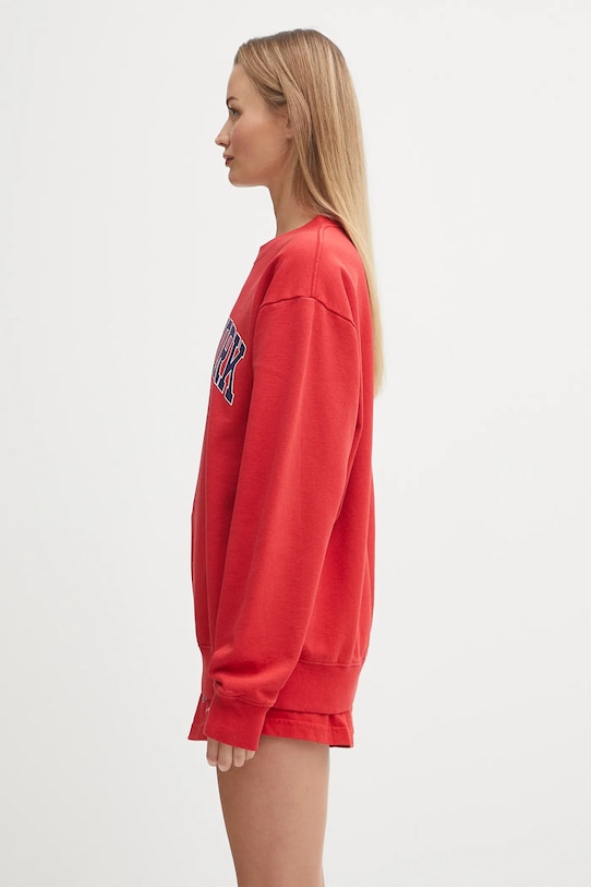 Sporty & Rich bluza bawełniana New York Ivy ST071602077RE15 czerwony SS25