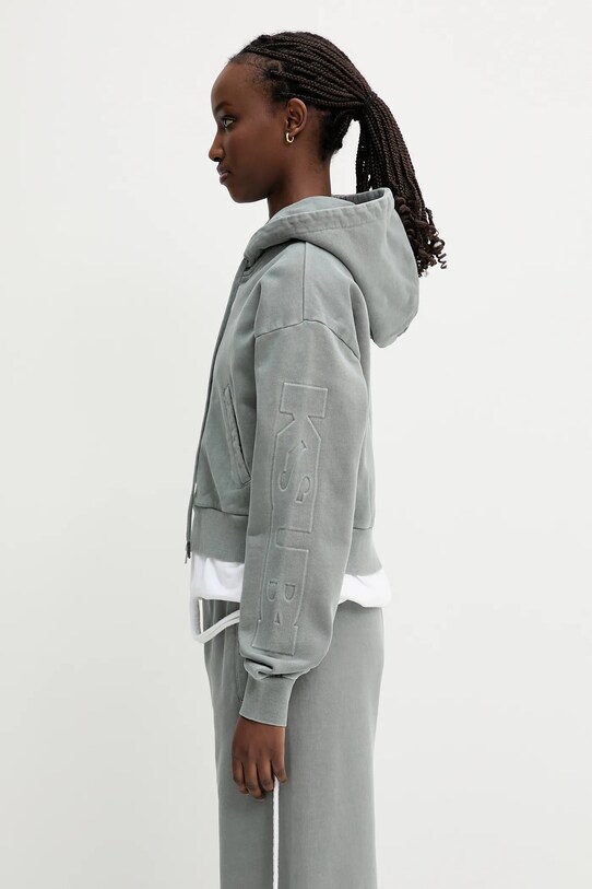 Bavlnená mikina KSUBI sott origin WSP25FL003 sivá SS25