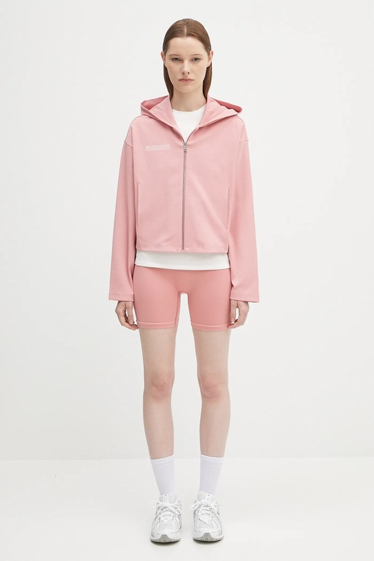 Mikina Pangaia DNA Double Jersey Zip Up Hoodie 10002361 růžová