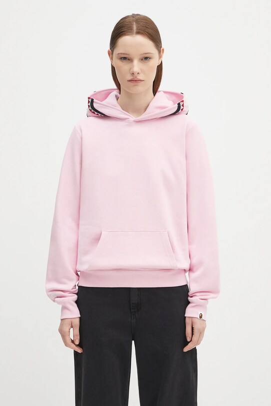 A Bathing Ape cotton sweatshirt Shark cotton pink 1L30214009