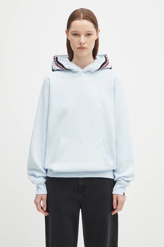 A Bathing Ape cotton sweatshirt Shark cotton blue 1L30214009