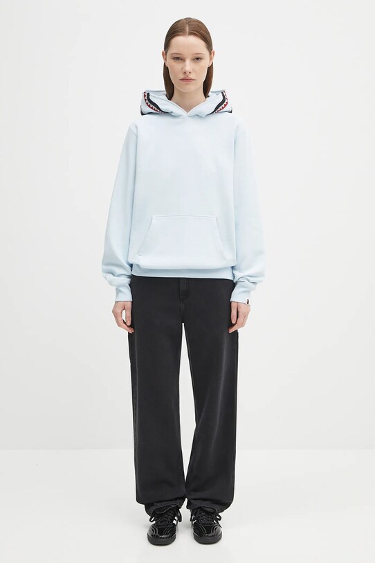 Бавовняна кофта A Bathing Ape Shark 1L30214009 блакитний