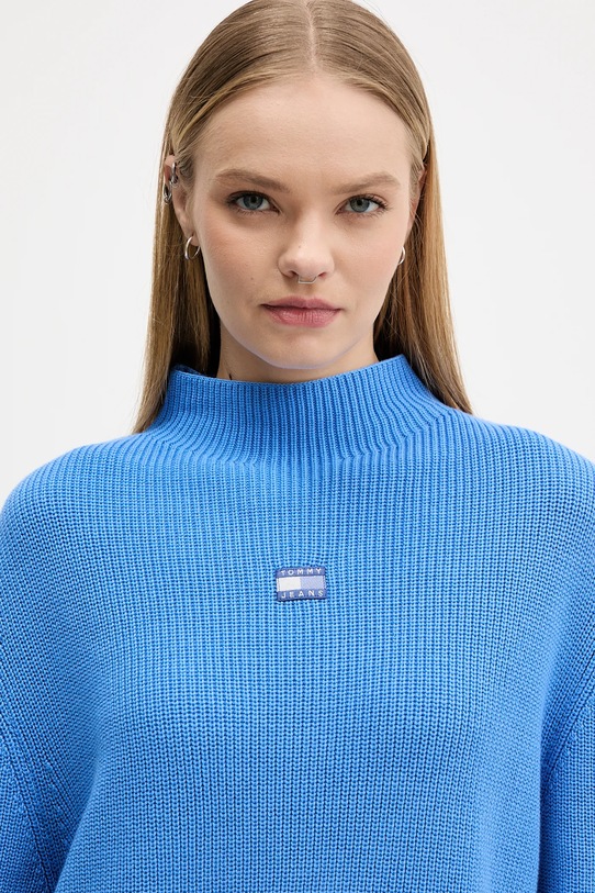 Tommy Jeans sweter bawełniany niebieski DW0DW21676