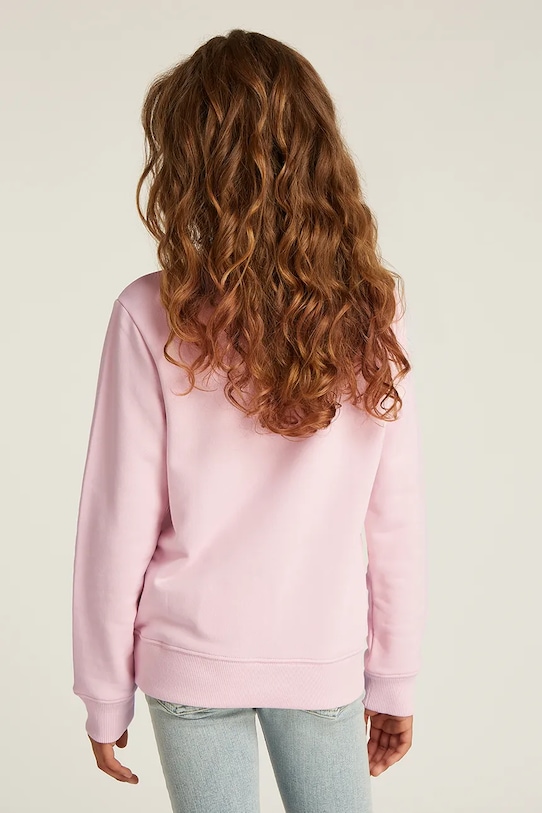 Calvin Klein Jeans bluza bawełniana dziecięca 0 różowy IU0IU00675.G.PPYA