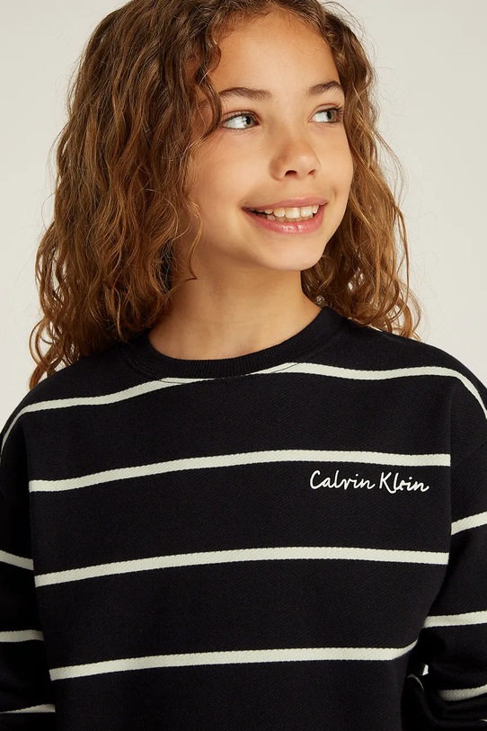 Дитяча бавовняна кофта Calvin Klein Jeans IG0IG02751.PPYA чорний