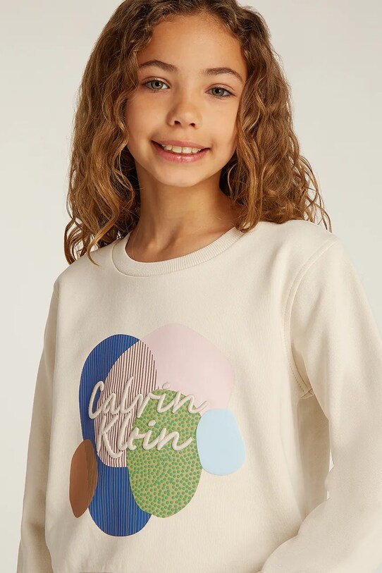 Детская кофта Calvin Klein Jeans IG0IG02756.128.176.PPYA бежевый