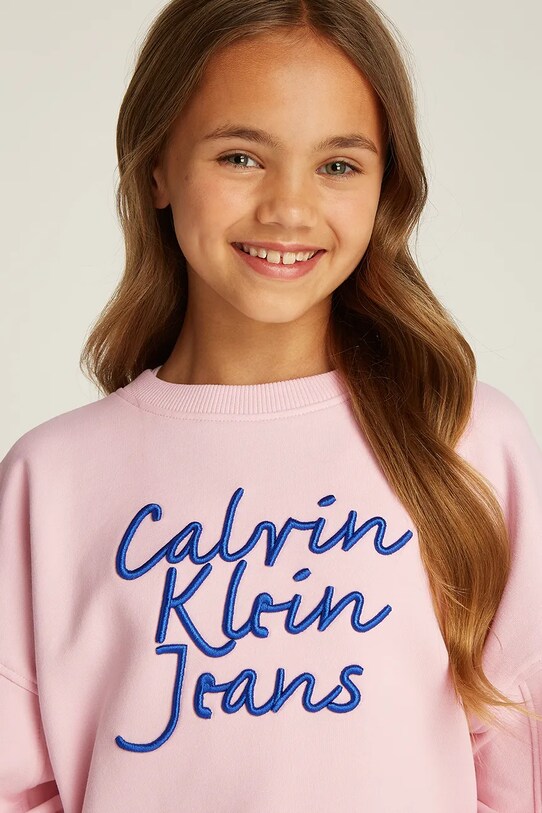 Calvin Klein Jeans bluza dziecięca IG0IG02760.PPYA różowy