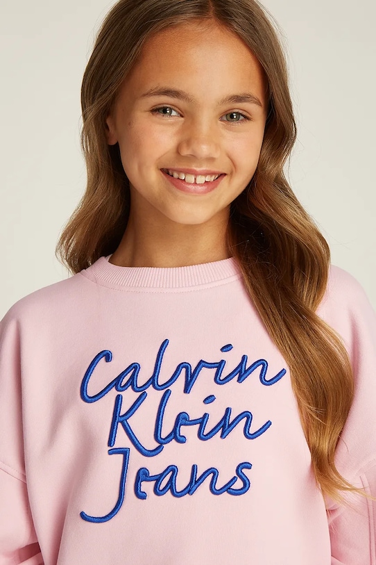 Dětská mikina Calvin Klein Jeans IG0IG02760.PPYA růžová