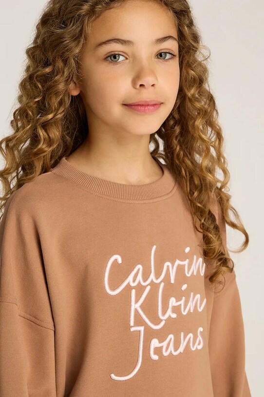 Дитяча кофта Calvin Klein Jeans IG0IG02760.PPYA коричневий