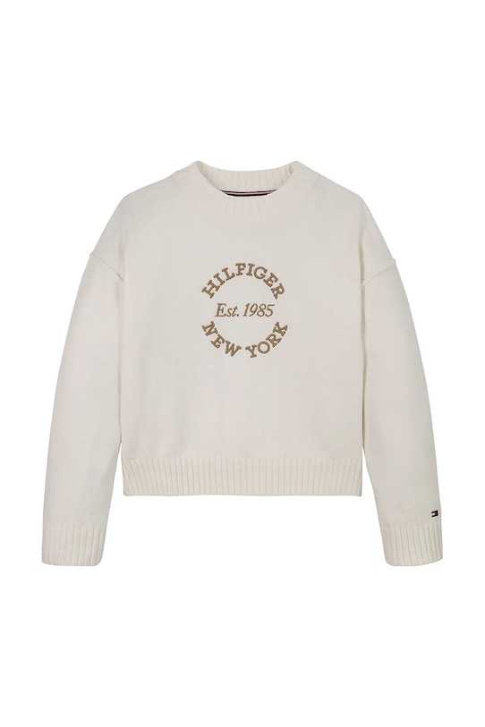 Tommy Hilfiger sweter dziecięcy KG0KG08513.128.176.PPYA beżowy SS25