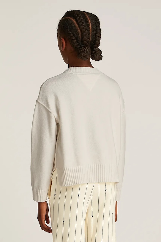 Tommy Hilfiger sweter dziecięcy beżowy KG0KG08513.128.176.PPYA