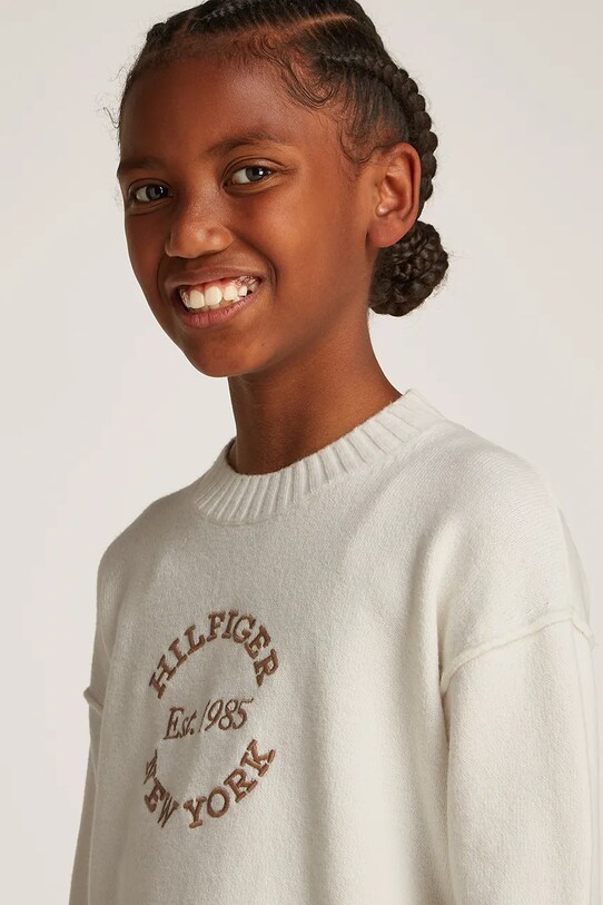 Tommy Hilfiger sweter dziecięcy KG0KG08513.128.176.PPYA beżowy