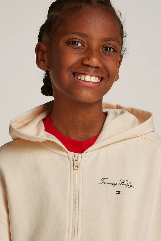 Tommy Hilfiger bluza dziecięca beżowy KG0KG08318.128.176.PPYA