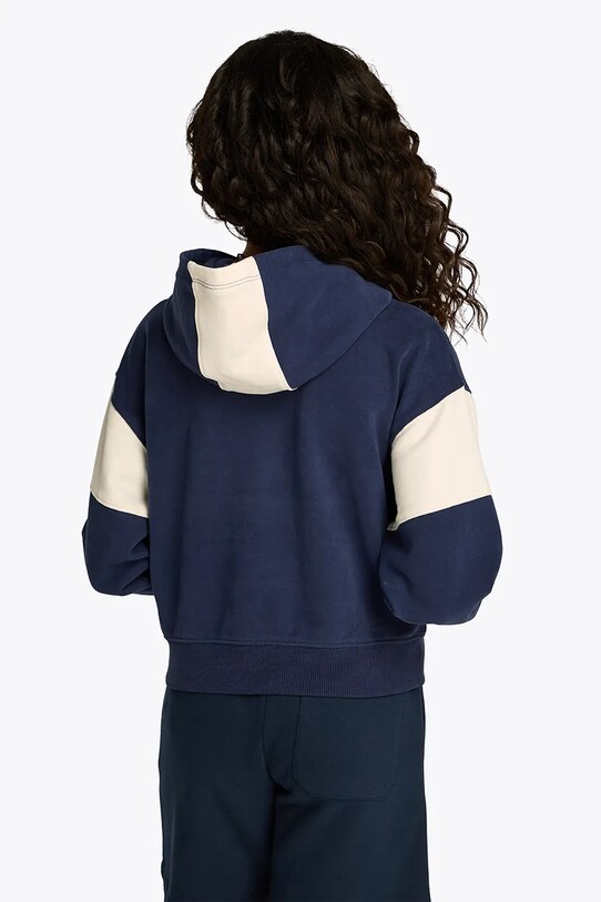 Fete Tommy Hilfiger hanorac de bumbac pentru copii KG0KG08520.PPYA bleumarin