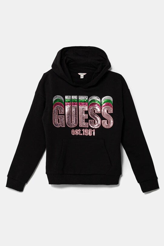 Детская хлопковая кофта Guess хлопок чёрный J5RQ00.KAD74.PPYA