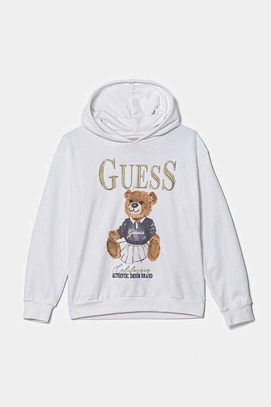 Дитяча бавовняна кофта Guess J5RQ04.KAD74.PPYA білий SS25