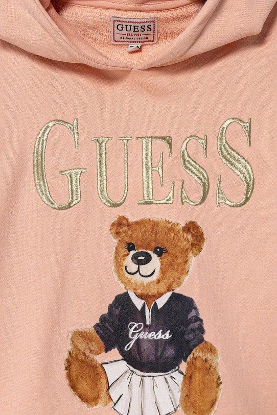 Deklice Otroški bombažen pulover Guess J5RQ04.KAD74.PPYA oranžna