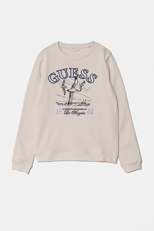 Детская хлопковая кофта Guess без капюшона бежевый J5RQ05.KAD74.PPYA