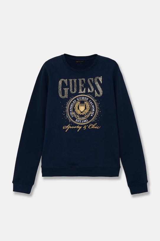 Дитяча бавовняна кофта Guess без капюшона темно-синій J5RQ05.KAD74.PPYA