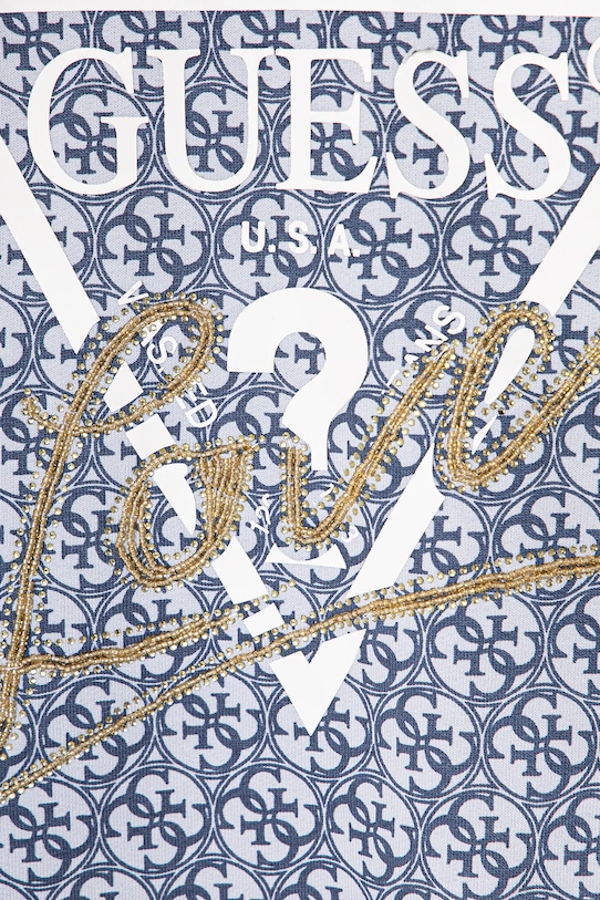 Dziewczynka Guess bluza bawełniana dziecięca J5RQ06.KA6R4.PPYA niebieski