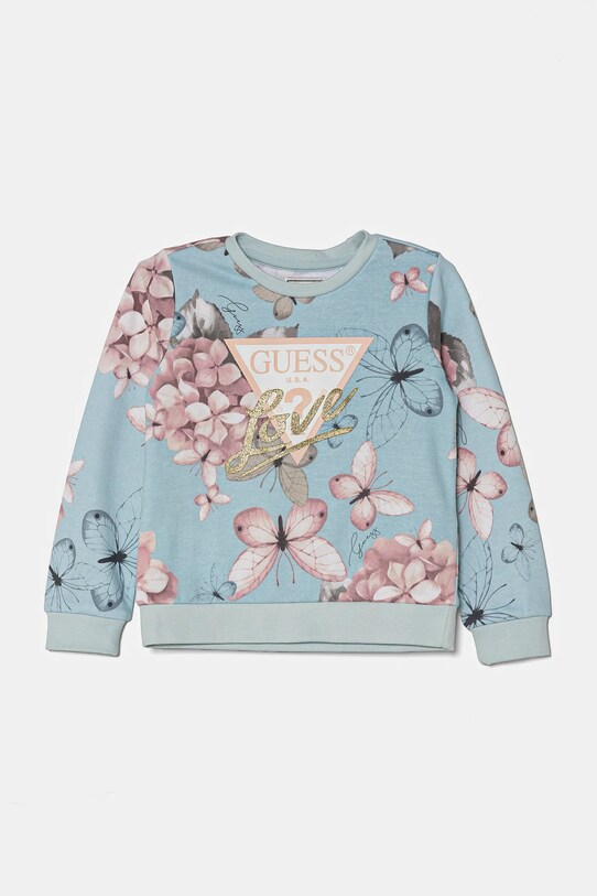 Детская хлопковая кофта Guess хлопок голубой K5RQ01.KA6R4.PPYA