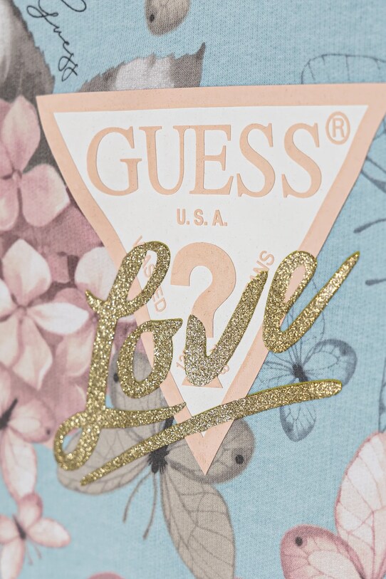 Девочка Детская хлопковая кофта Guess K5RQ01.KA6R4.PPYA голубой