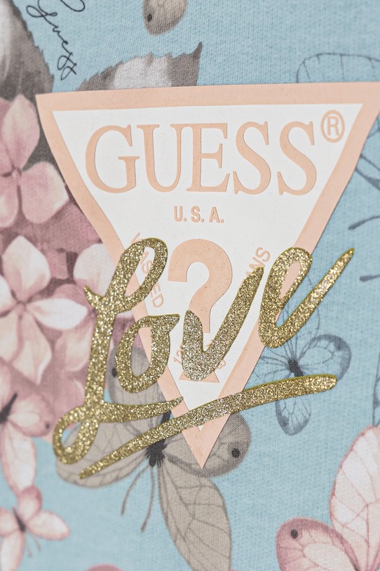 Dziewczynka Guess bluza bawełniana dziecięca K5RQ01.KA6R4.PPYA niebieski