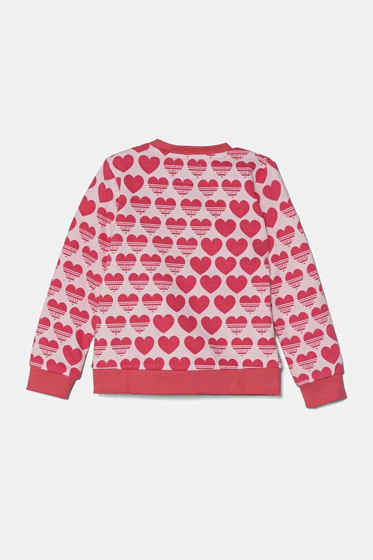 Παιδική βαμβακερή μπλούζα Guess K5RQ01.KA6R4.PPYA ροζ SS25