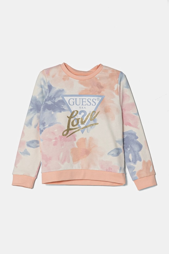 Guess bluza bawełniana dziecięca wzorzyste niebieski K5RQ01.KA6R4.PPYA