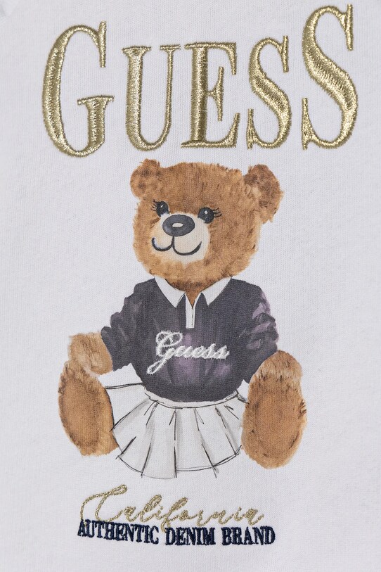 Девочка Детская хлопковая кофта Guess K5RQ04.KAD74.PPYA белый