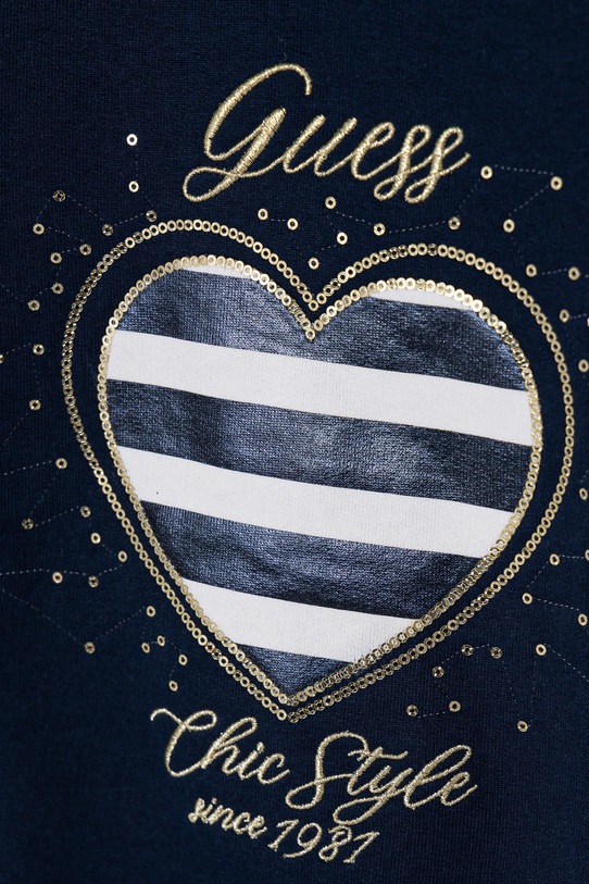 Dziewczynka Guess bluza bawełniana dziecięca K5RQ04.KAD74.PPYA granatowy