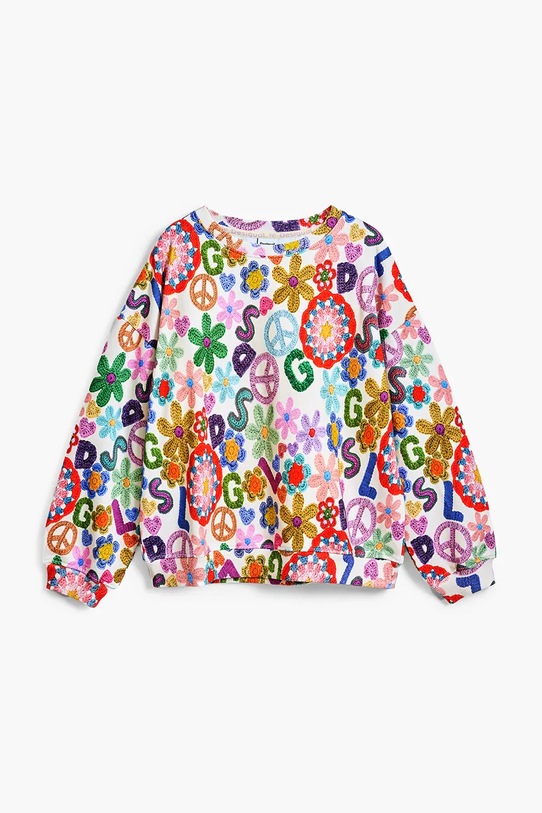 Otroški bombažen pulover Desigual 25SGSK07 pisana SS25