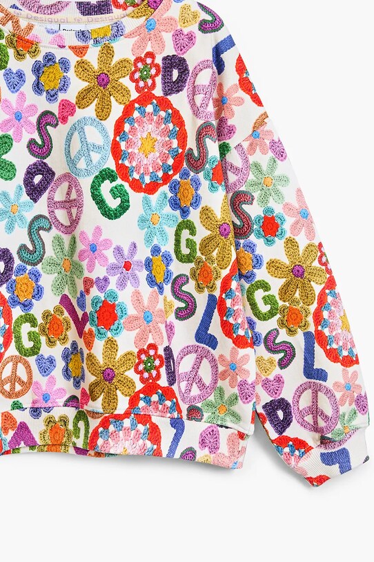 Дитяча бавовняна кофта Desigual 25SGSK07 барвистий