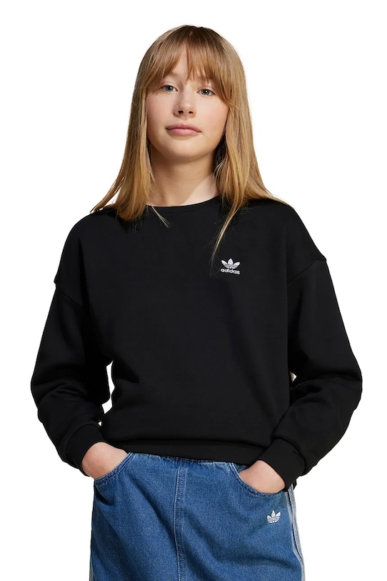 adidas Originals hanorac de bumbac uni negru JC5668
