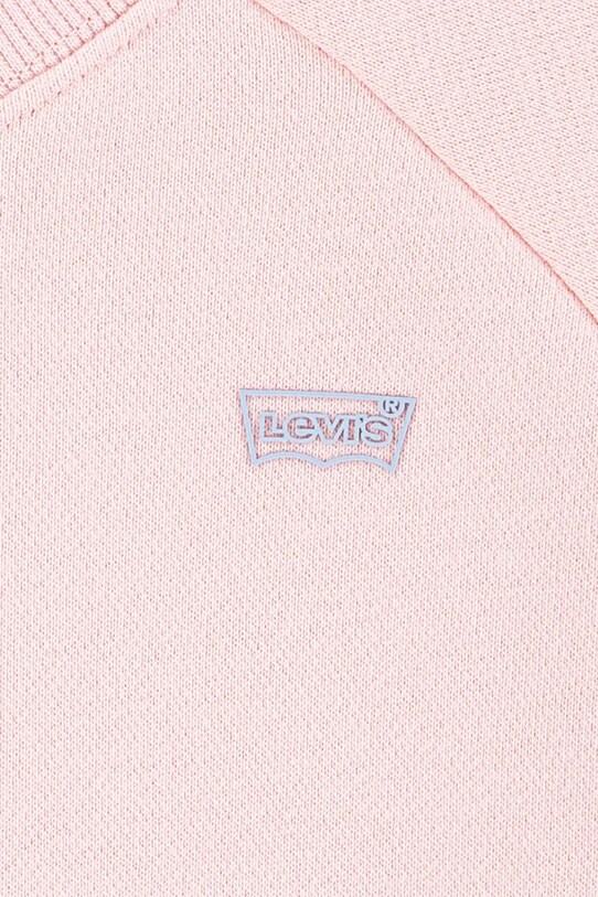 Dziewczynka Levi's bluza dziecięca LEVIS HD SILICONE BATWING 3EM191 różowy