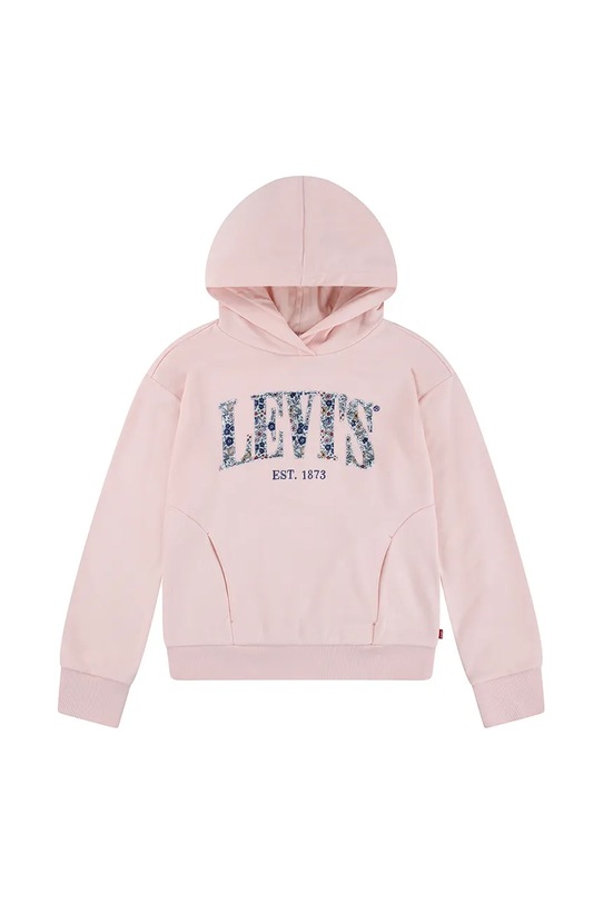 Levi's bluza copii SEASONAL HOODIE print roz 4EM195