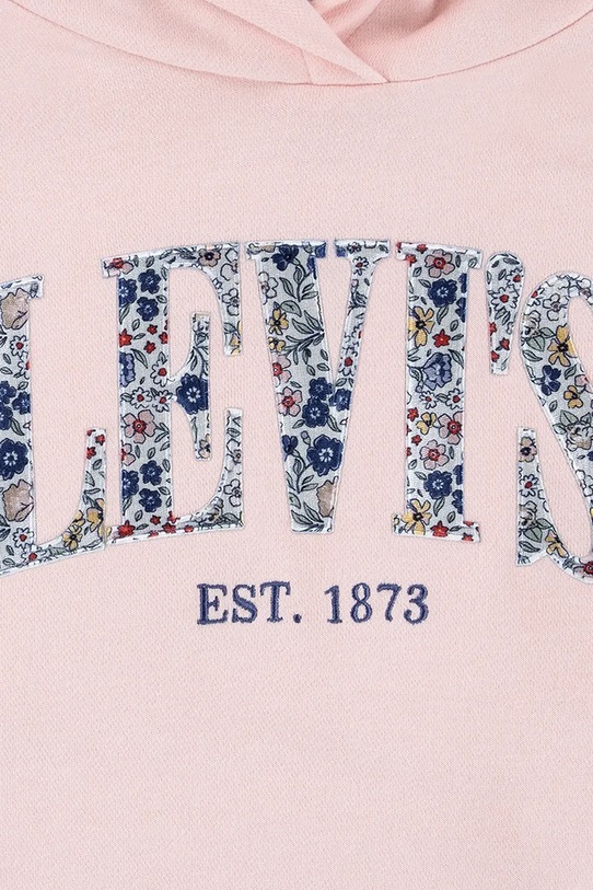 Fete Levi's bluza copii SEASONAL HOODIE 4EM195 roz