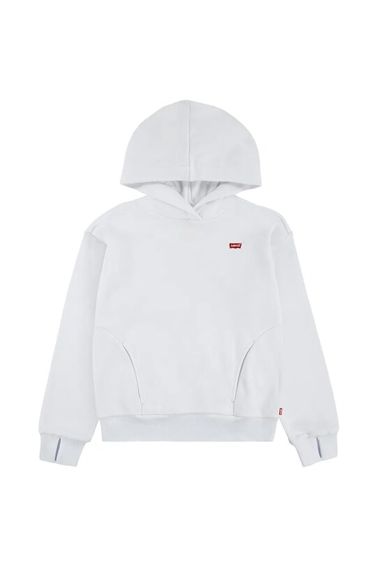 Дитяча кофта Levi's BATWING PATCH HOODIE з капюшоном білий 4EN102