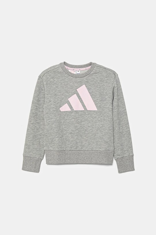 Dětská mikina adidas bez kapuce šedá JC9630