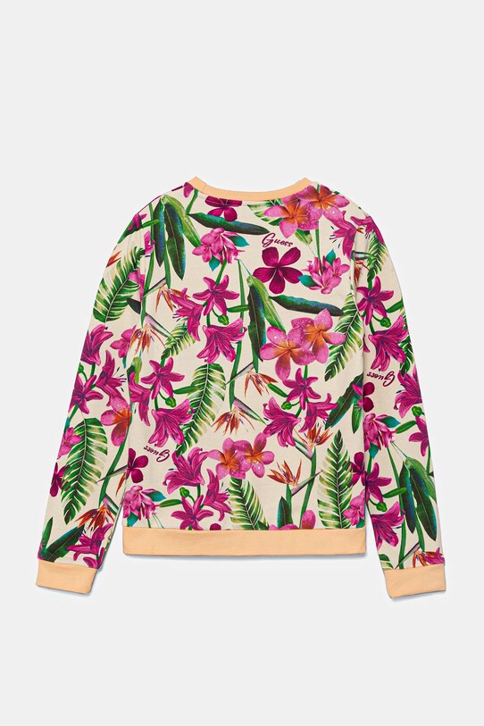 Guess hanorac de bumbac pentru copii J5GQ01.KA6R4.PPYA portocaliu SS25